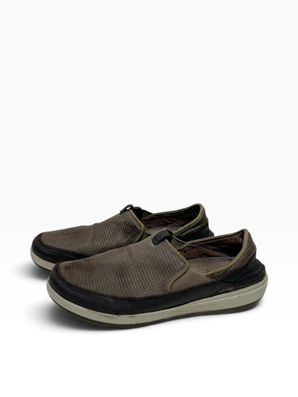 Men's Olukai Makia #10363-1363 Mesh-Leather Slip Ons Size 9.5